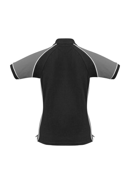 Biz Collection Womens Nitro Short Sleeve Polo - Black/Grey/White
