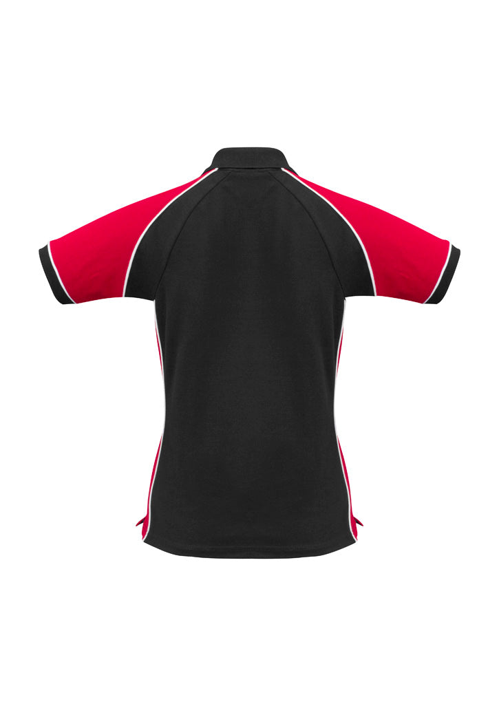 Biz Collection Womens Nitro Short Sleeve Polo - Black/Red/White