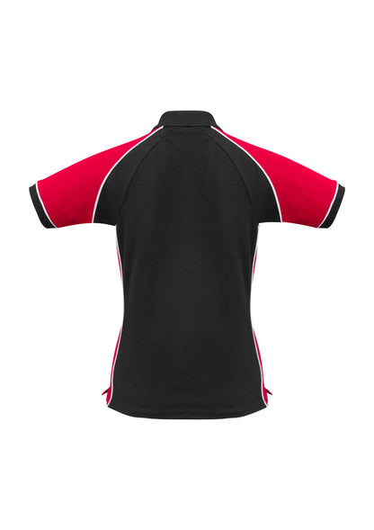 Biz Collection Womens Nitro Short Sleeve Polo - Black/Red/White