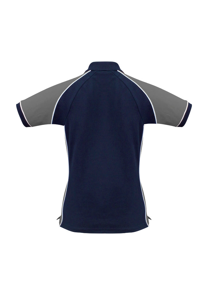 Biz Collection Womens Nitro Short Sleeve Polo - Navy/Grey/White
