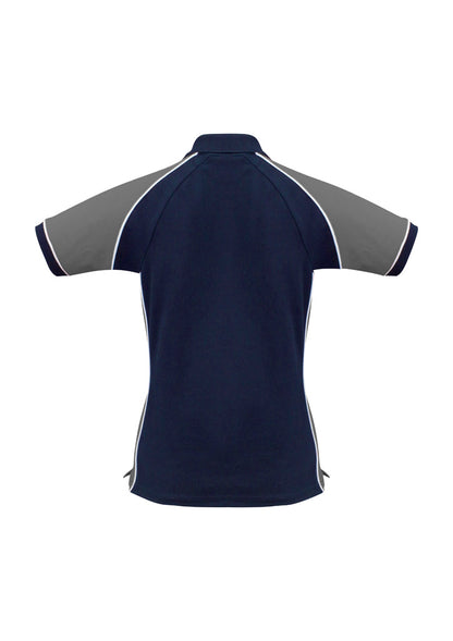 Biz Collection Womens Nitro Short Sleeve Polo - Navy/Grey/White