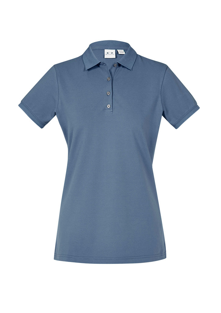 Biz Collection Womens City Short Sleeve Polo - Grey Smoke