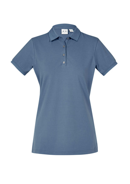 Biz Collection Womens City Short Sleeve Polo - Grey Smoke
