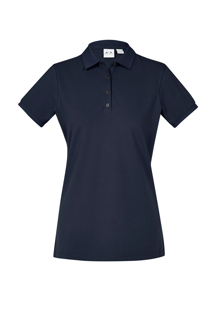 Biz Collection Womens City Short Sleeve Polo - Navy