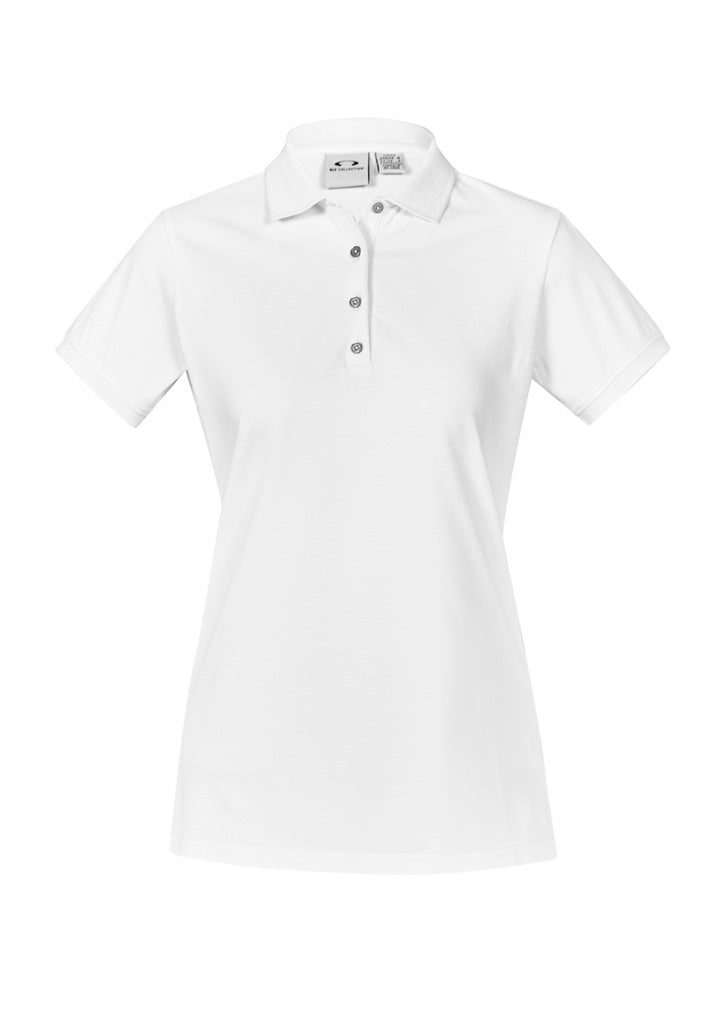 Biz Collection Womens City Short Sleeve Polo - White