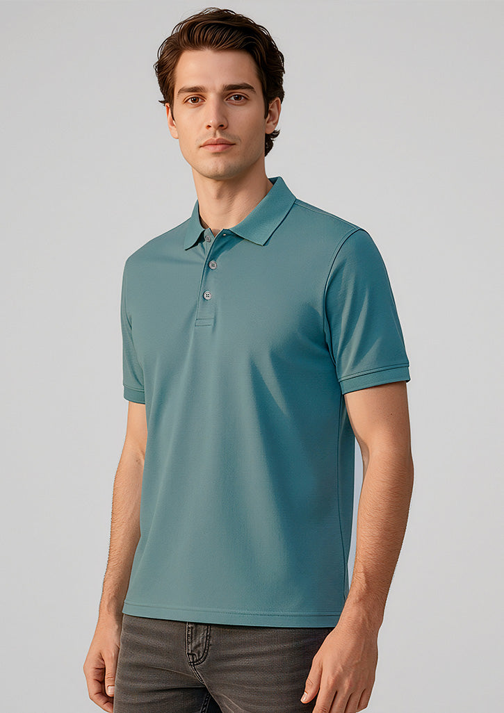 Biz Collection Mens City Short Sleeve Polo - Jasper Green