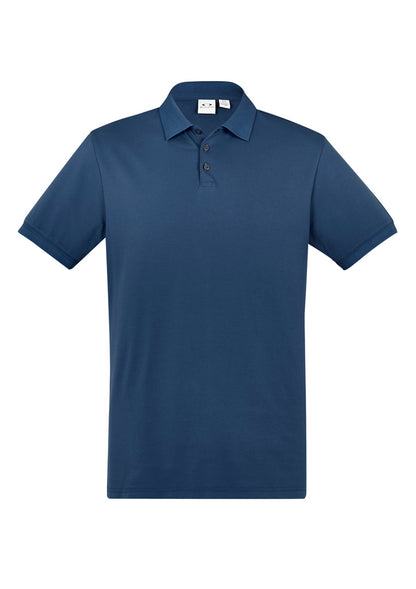 Biz Collection Mens City Short Sleeve Polo - Mineral Blue