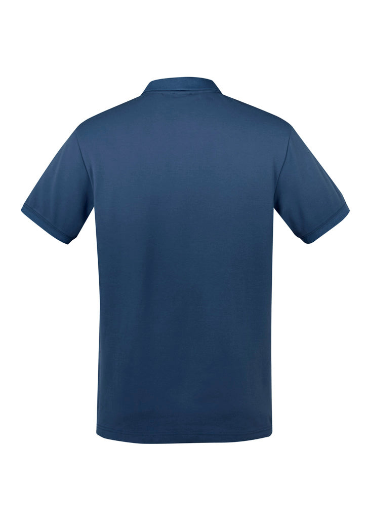 Biz Collection Mens City Short Sleeve Polo - Mineral Blue