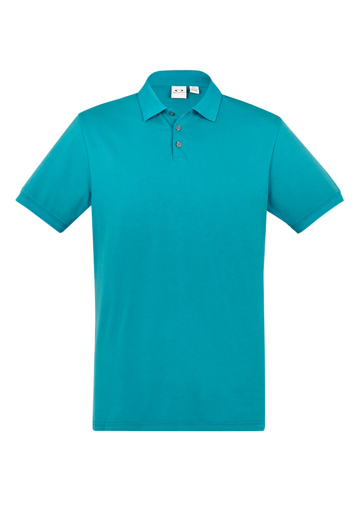 Biz Collection Mens City Short Sleeve Polo - Teal