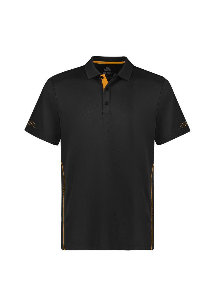 Biz Collection Kids Balance Short Sleeve Polo - Black/Gold