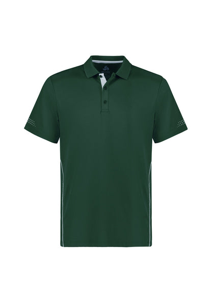 Biz Collection Kids Balance Short Sleeve Polo - Forest/White