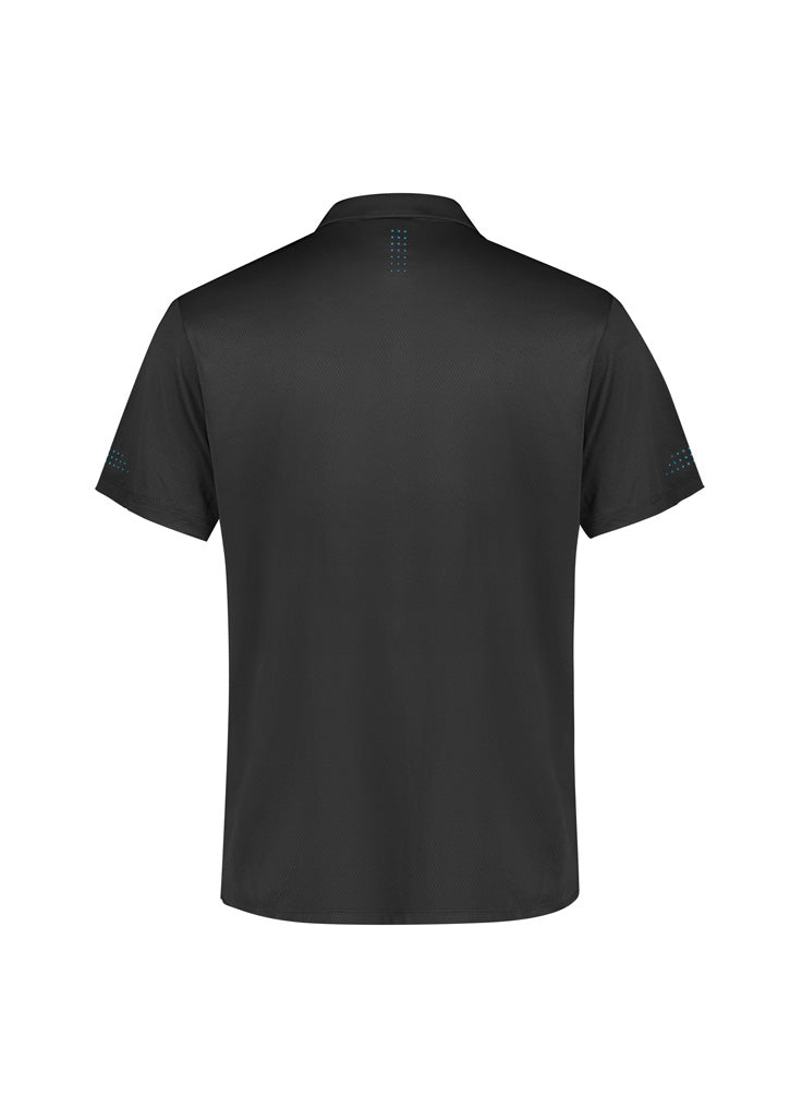 Biz Collection Kids Balance Short Sleeve Polo - Grey/Cyan