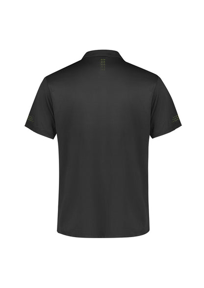 Biz Collection Kids Balance Short Sleeve Polo - Grey/Fluoro Lime