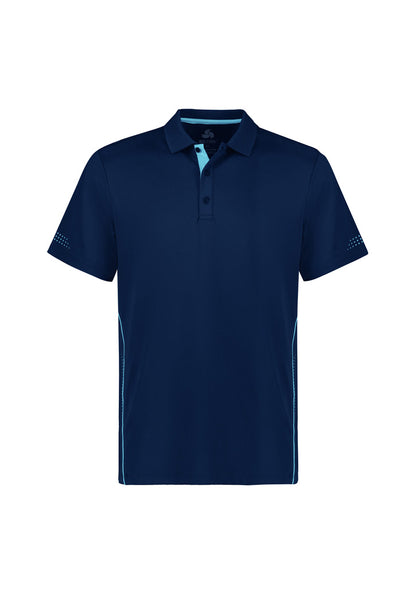 Biz Collection Kids Balance Short Sleeve Polo - Navy/Sky