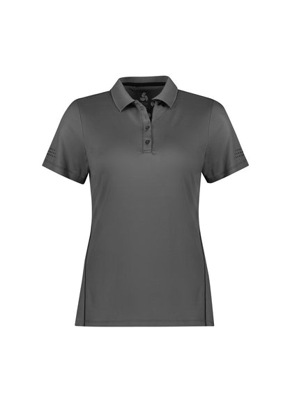 Biz Collection Womens Balance Short Sleeve Polo - Forest/White