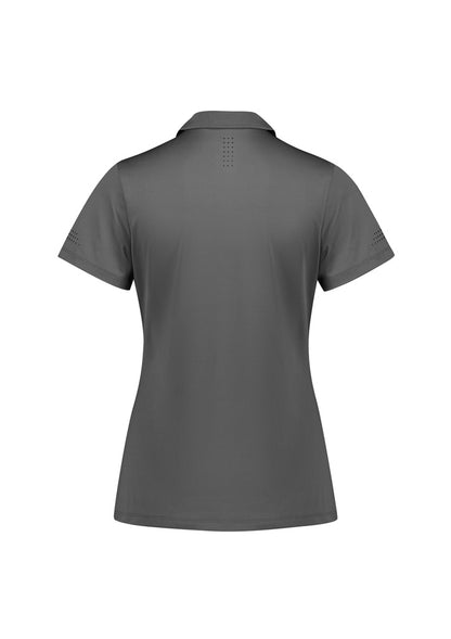 Biz Collection Womens Balance Short Sleeve Polo - Ash/Black