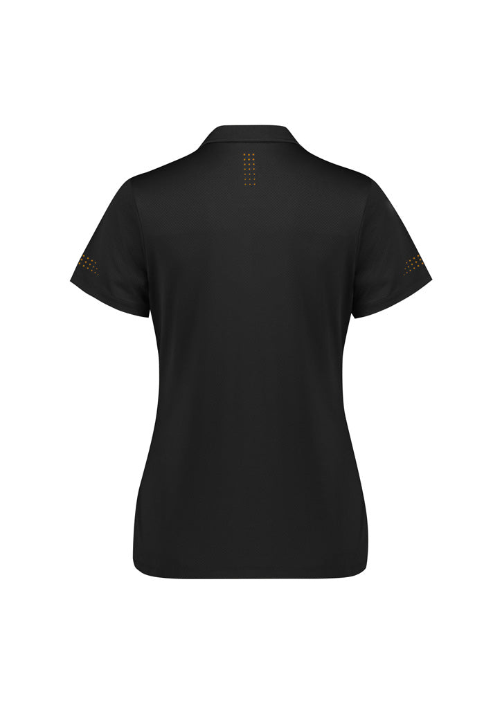 Biz Collection Womens Balance Short Sleeve Polo - Black/Gold