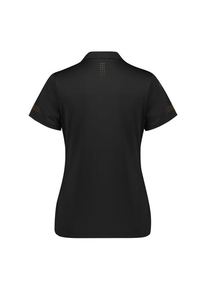 Biz Collection Womens Balance Short Sleeve Polo - Black/Gold