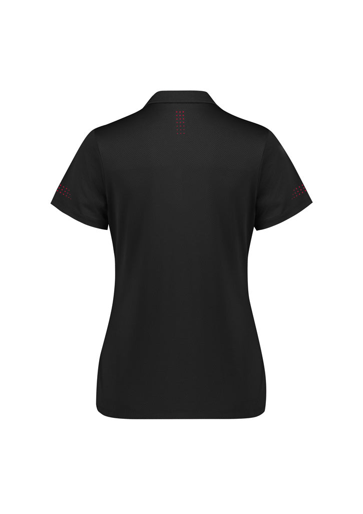 Biz Collection Womens Balance Short Sleeve Polo - Black/Red