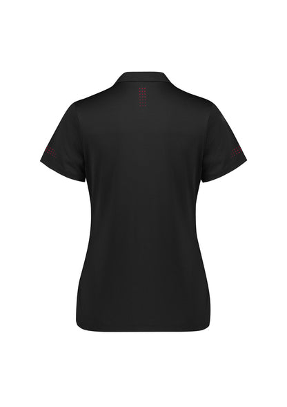 Biz Collection Womens Balance Short Sleeve Polo - Black/Red