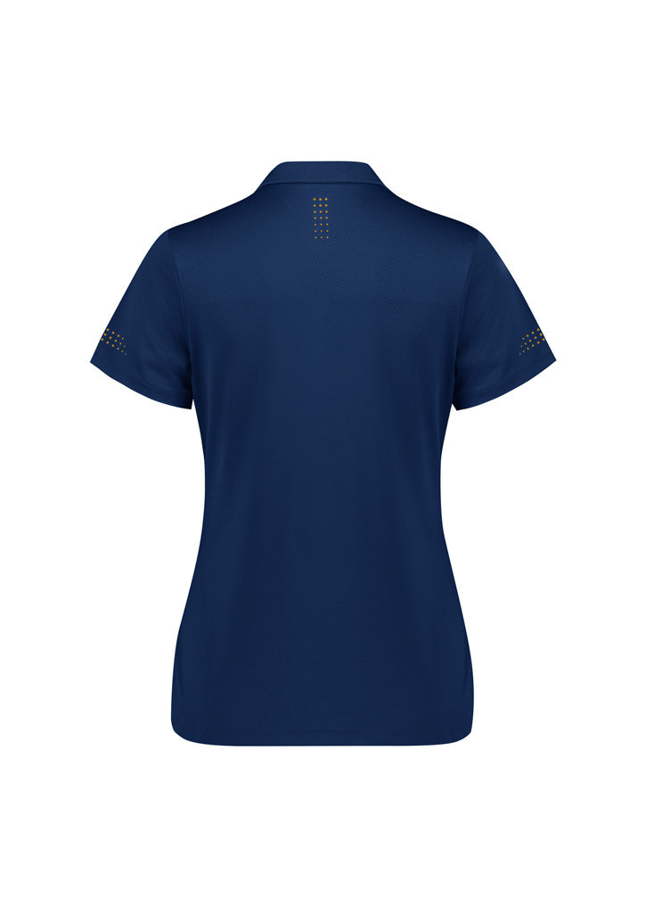 Biz Collection Womens Balance Short Sleeve Polo - Navy/Gold