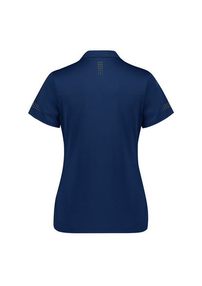 Biz Collection Womens Balance Short Sleeve Polo - Navy/Gold