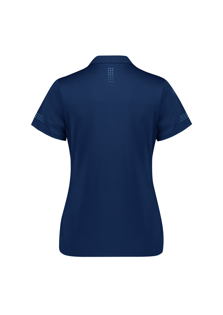 Biz Collection Womens Balance Short Sleeve Polo - Navy/Sky