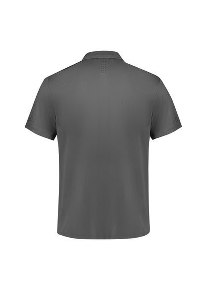 Biz Collection Mens Balance Short Sleeve Polo - Ash/Black
