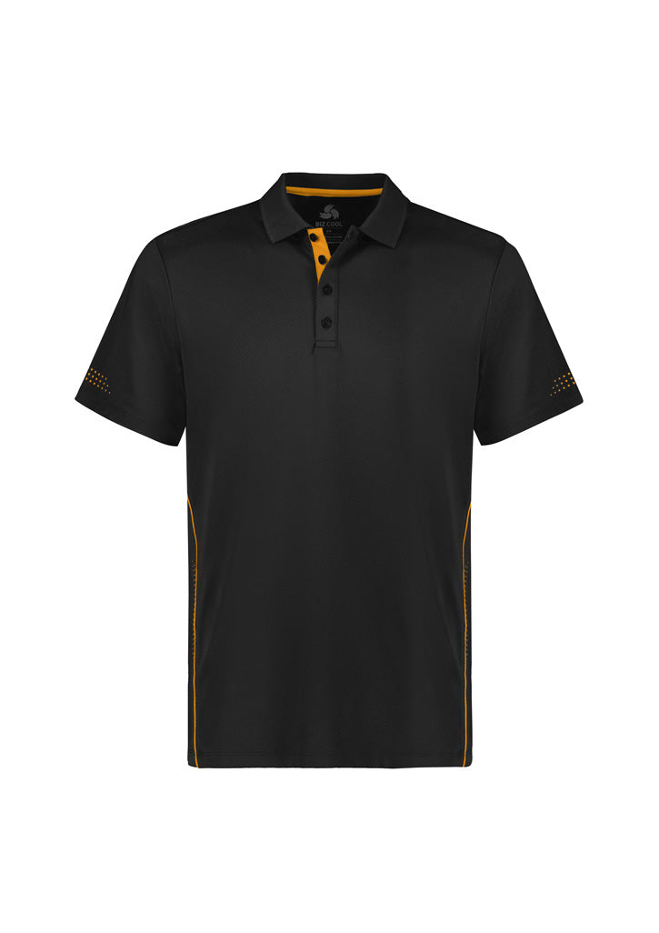 Biz Collection Mens Balance Short Sleeve Polo - Black/Gold