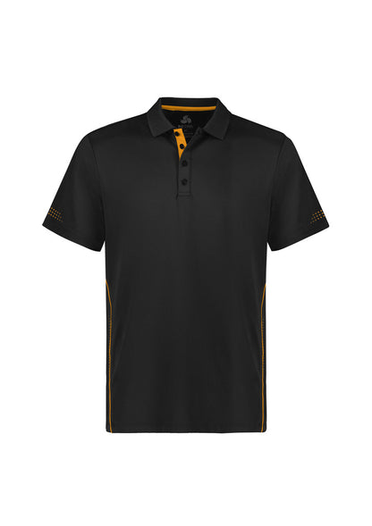 Biz Collection Mens Balance Short Sleeve Polo - Black/Gold