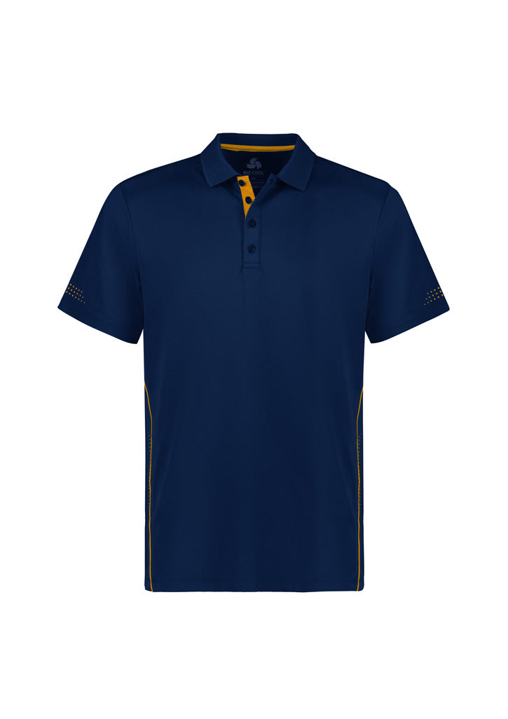 Biz Collection Mens Balance Short Sleeve Polo - Navy/Gold