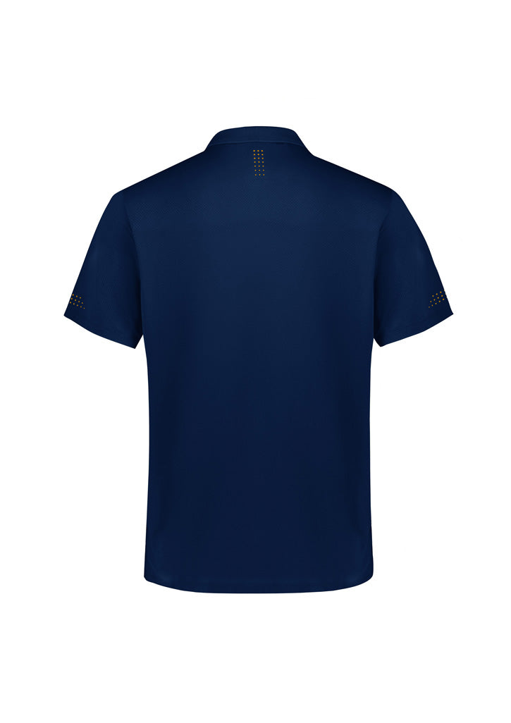 Biz Collection Mens Balance Short Sleeve Polo - Navy/Gold