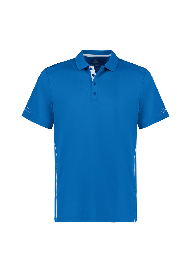 Biz Collection Mens Balance Short Sleeve Polo - Royal/White