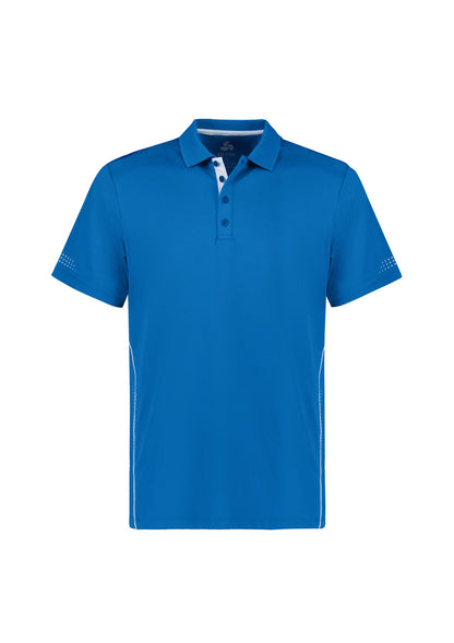 Biz Collection Mens Balance Short Sleeve Polo - Royal/White