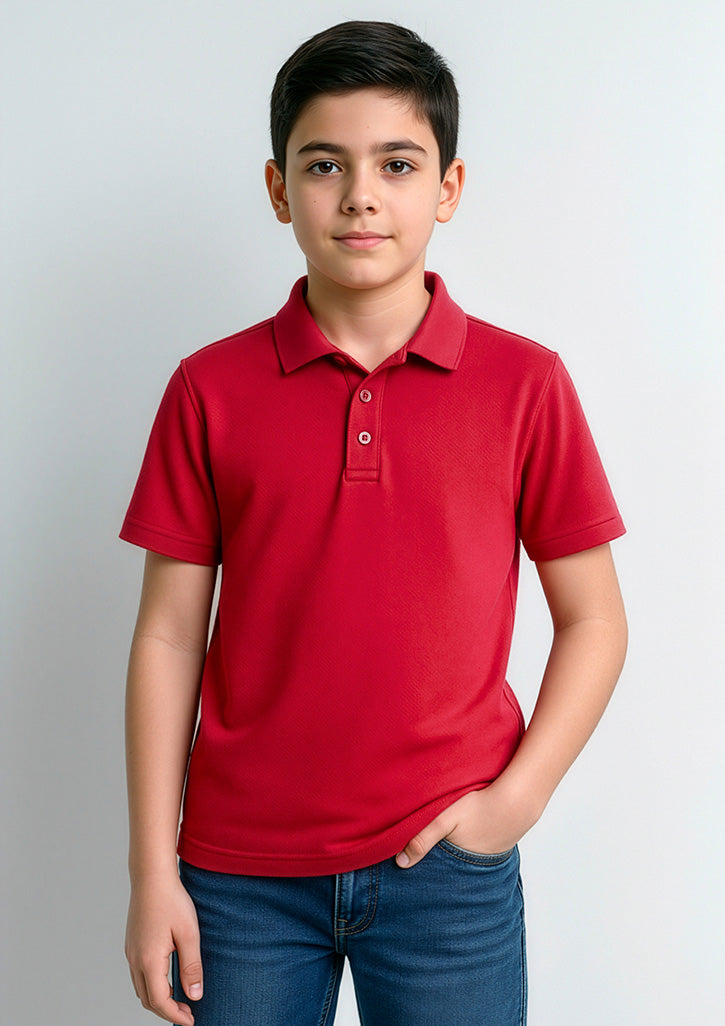 Biz Collection Kids Action Short Sleeve Polo - Red