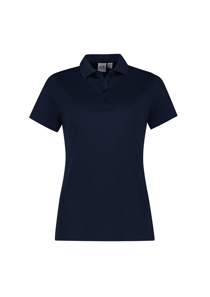 Biz Collection Womens Action Short Sleeve Polo - Navy