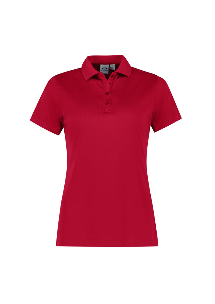 Biz Collection Womens Action Short Sleeve Polo - Red