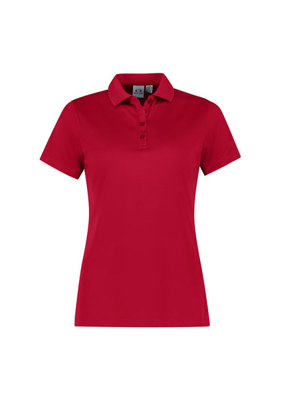 Biz Collection Womens Action Short Sleeve Polo - Red