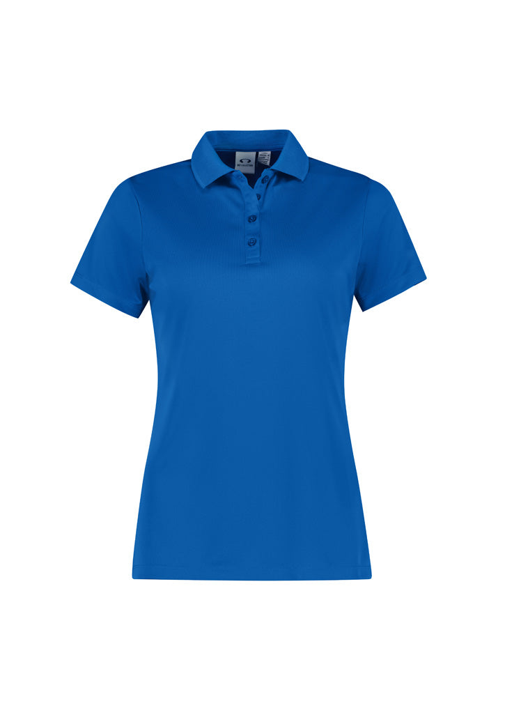 Biz Collection Womens Action Short Sleeve Polo - Royal