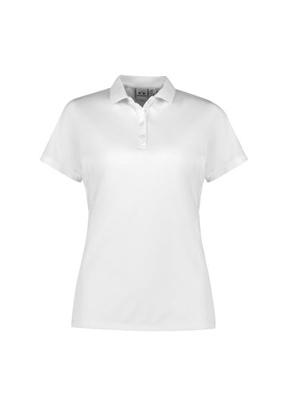 Biz Collection Womens Action Short Sleeve Polo - White