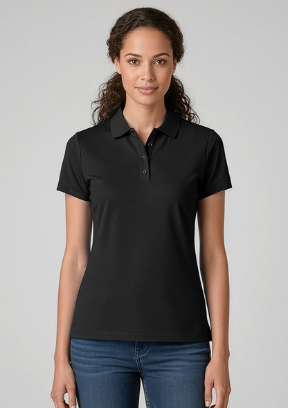 Biz Collection Womens Action Short Sleeve Polo - Black