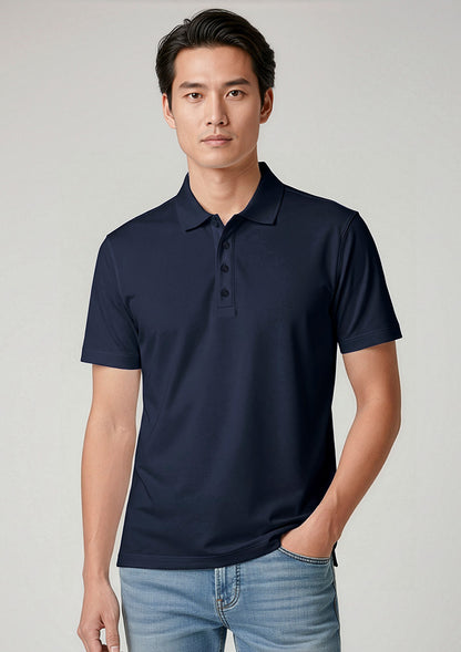 Biz Collection Mens Action Short Sleeve Polo - Navy