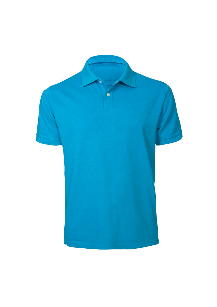 Biz Collection Mens Neon Short Sleeve Polo - Cyan