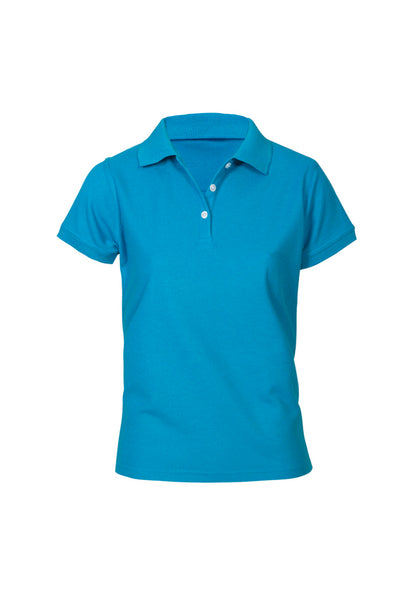 Biz Collection Womens Neon Short Sleeve Polo - Cyan