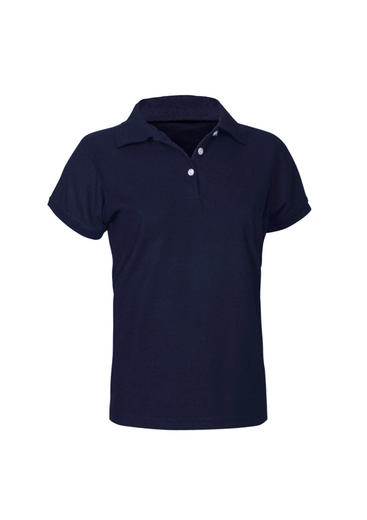 Biz Collection Womens Neon Short Sleeve Polo - Navy