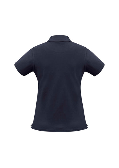 Biz Collection Womens Neon Short Sleeve Polo - Navy
