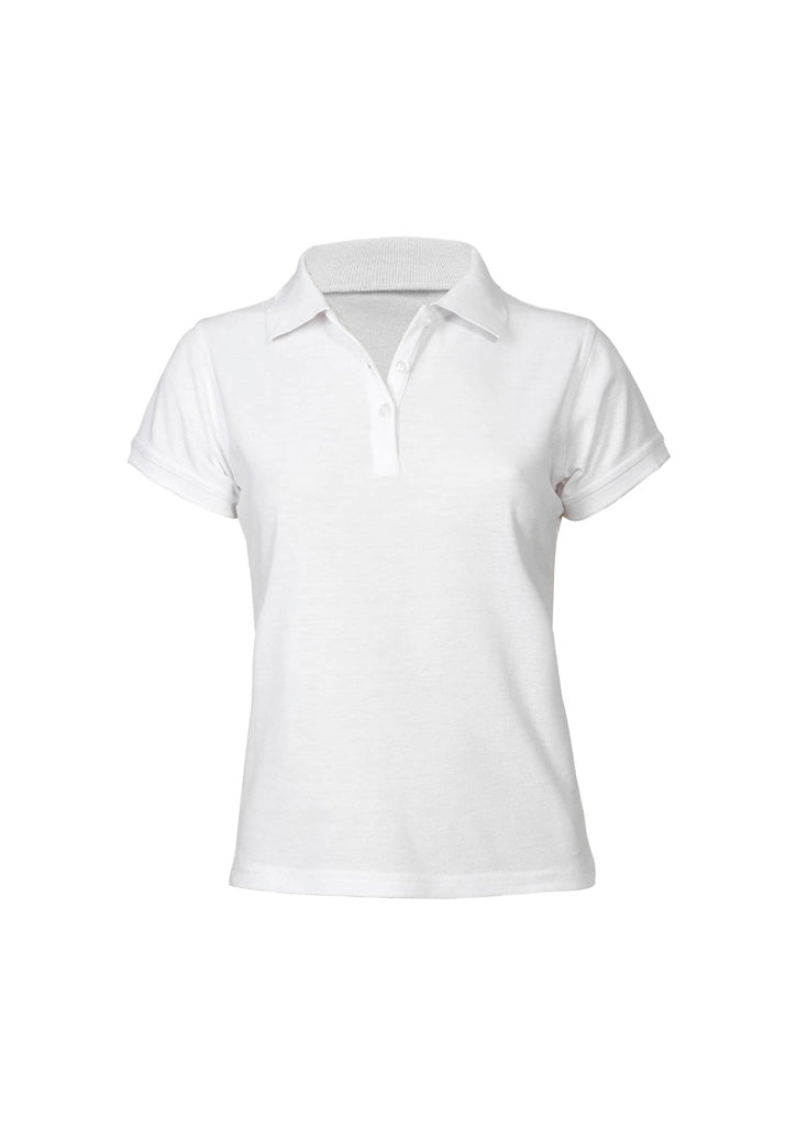 Biz Collection Womens Neon Short Sleeve Polo - White