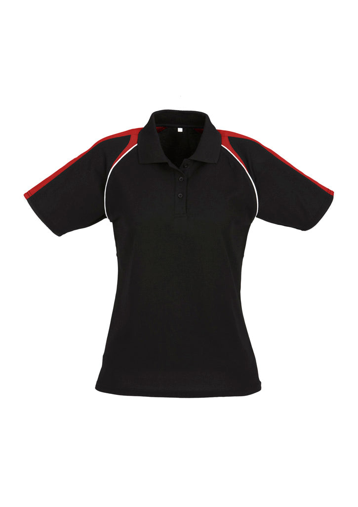 Biz Collection Womens Triton Short Sleeve Polo - Black/Red/White