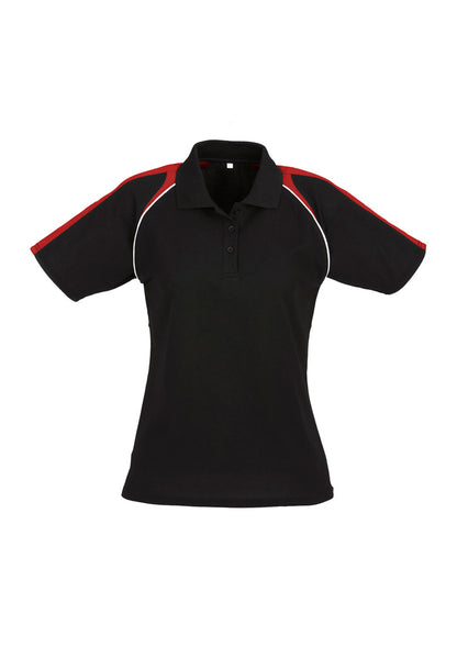 Biz Collection Womens Triton Short Sleeve Polo - Black/Red/White