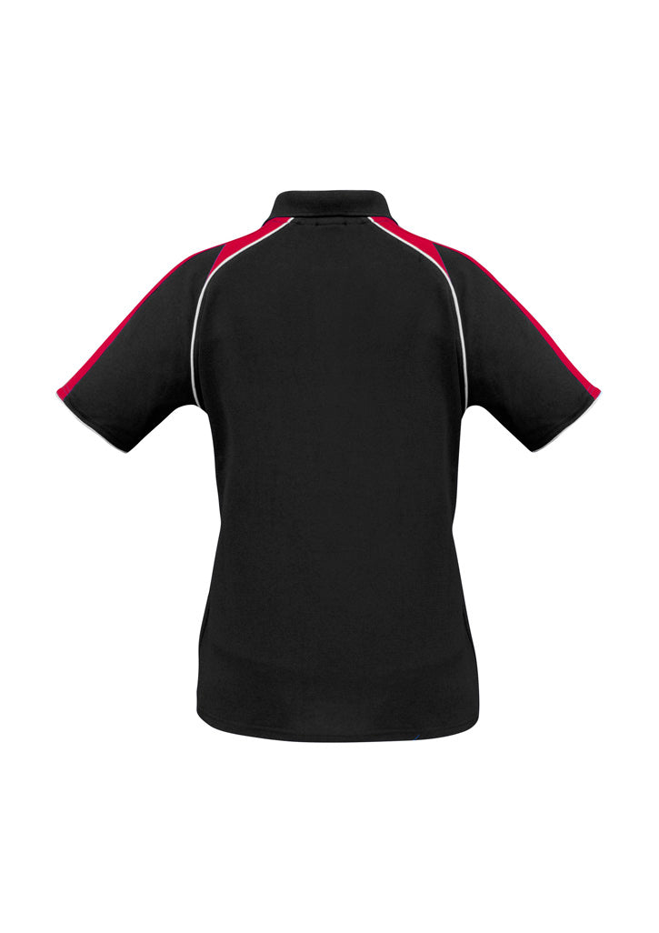 Biz Collection Womens Triton Short Sleeve Polo - Black/Red/White